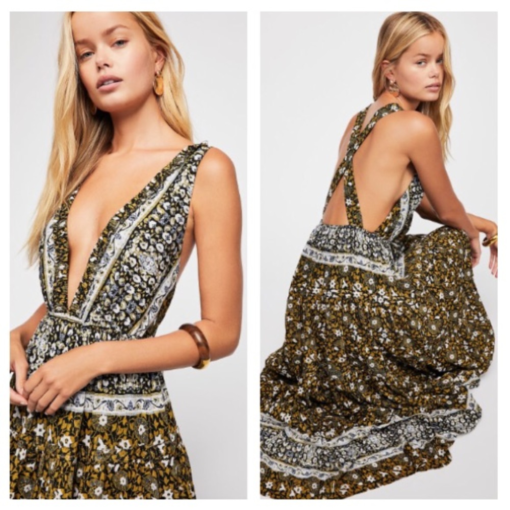 โSOLD Bundle-MโFree People Maxi Night print dress - Picture 1 of 1